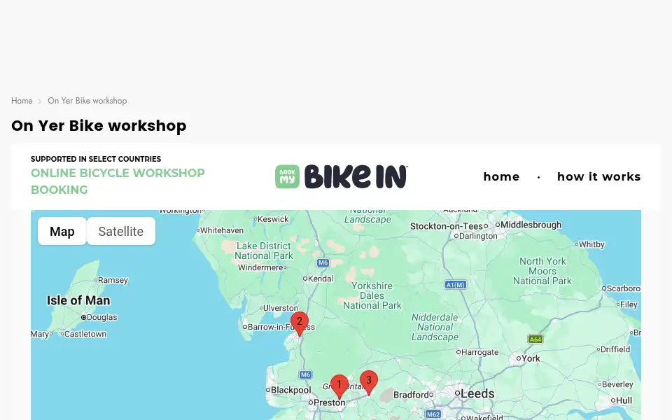 Screenshot of onyerbike.com