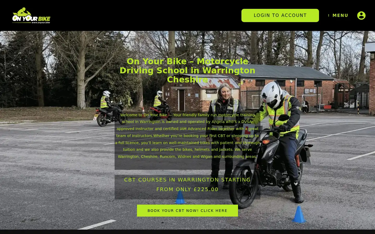 Screenshot of onyour.bike