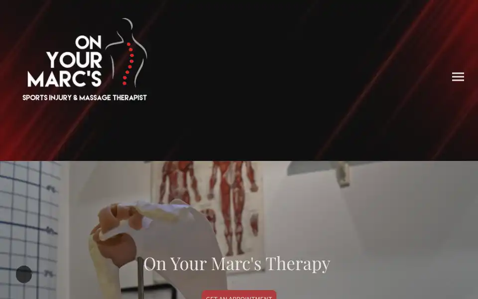 Screenshot of onyourmarcstherapy.co.uk