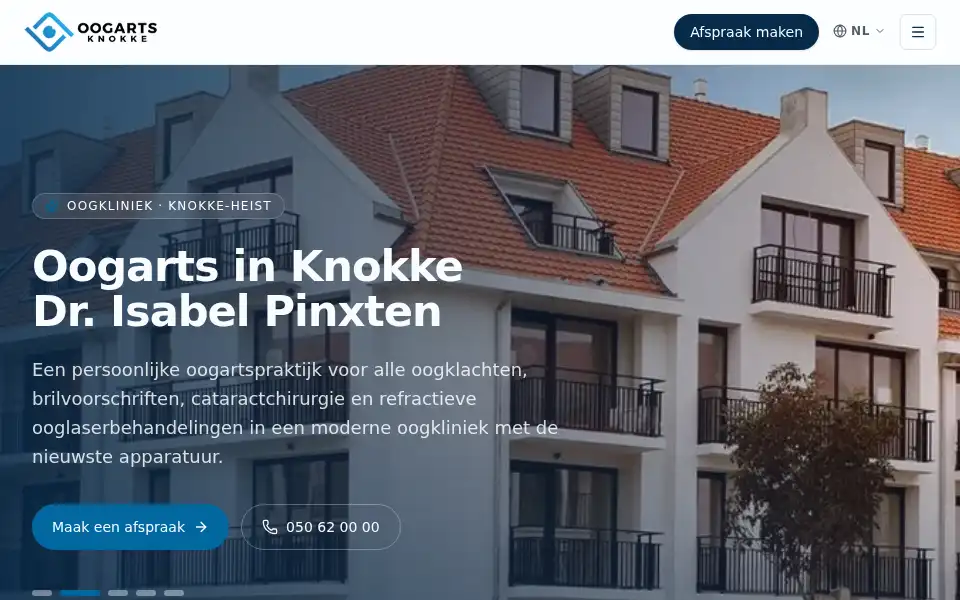Screenshot of oogartsknokke.be