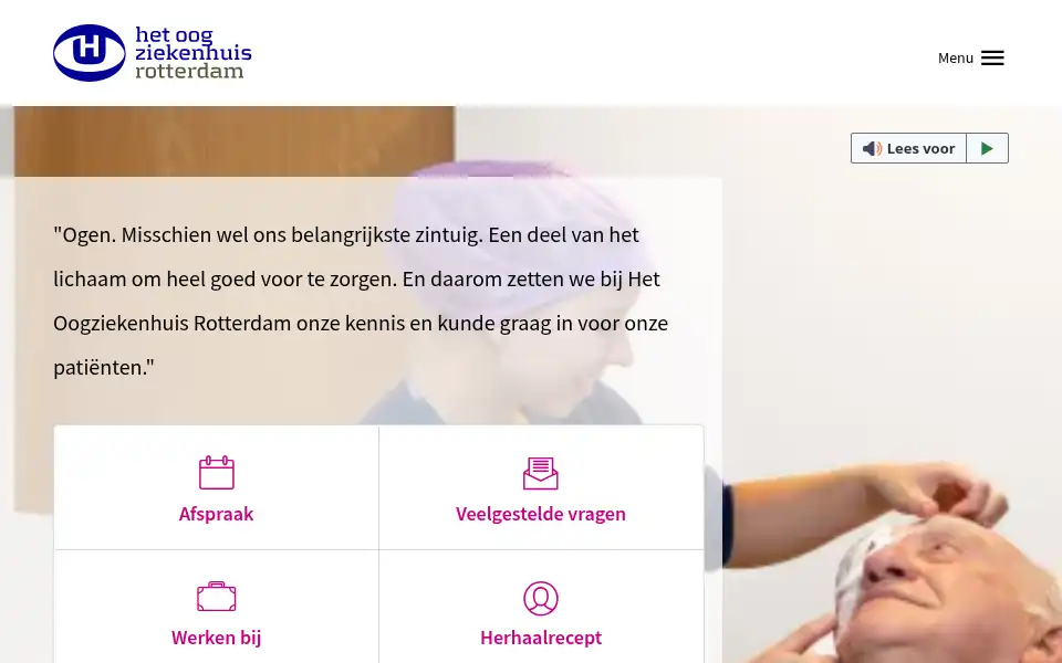 Screenshot of oogziekenhuis.nl