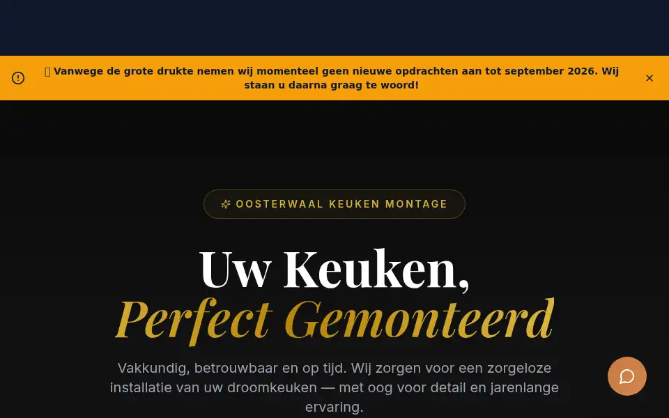 Screenshot of oosterwaalkeukenmontage.nl