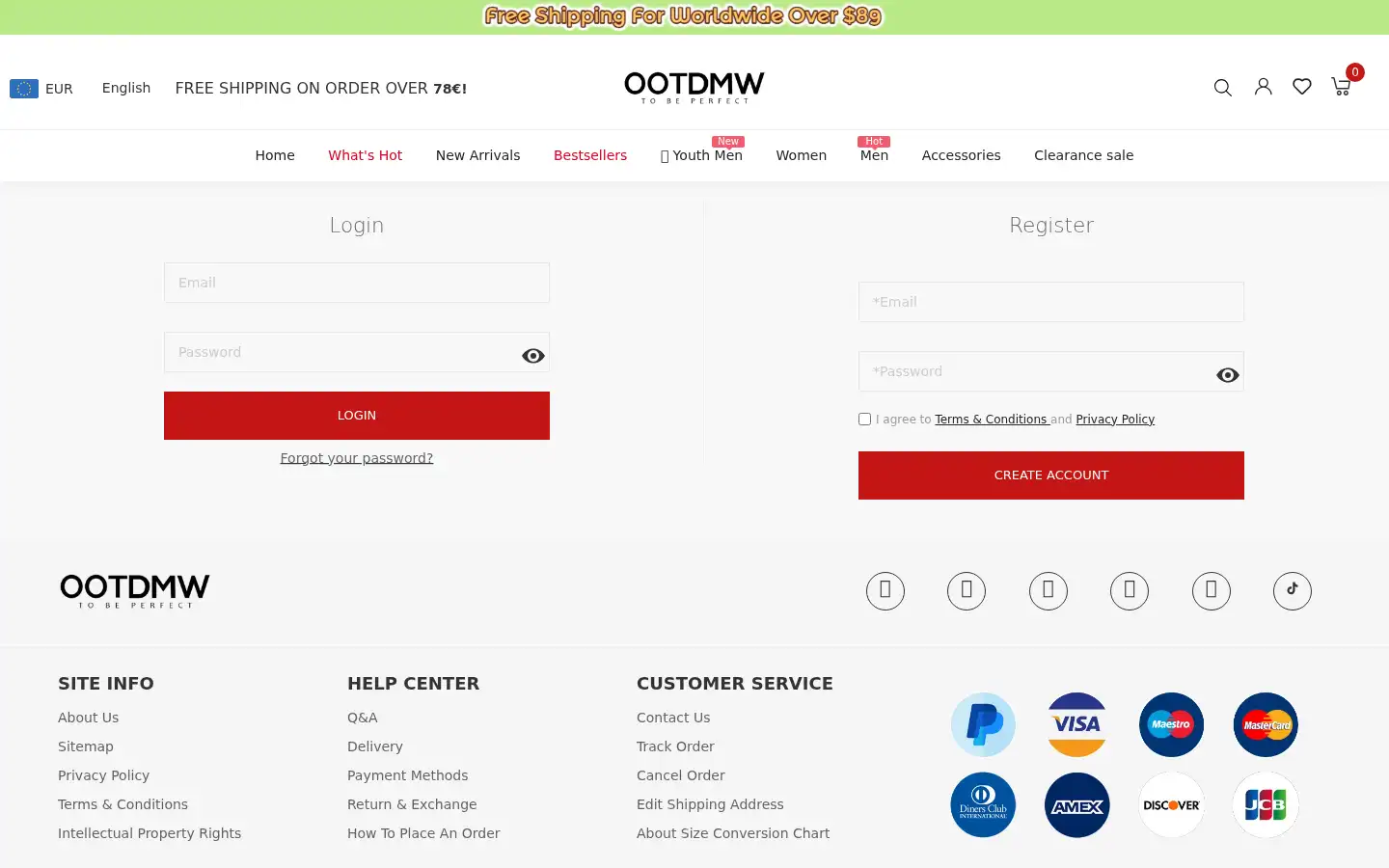 Screenshot of ootdmw.com