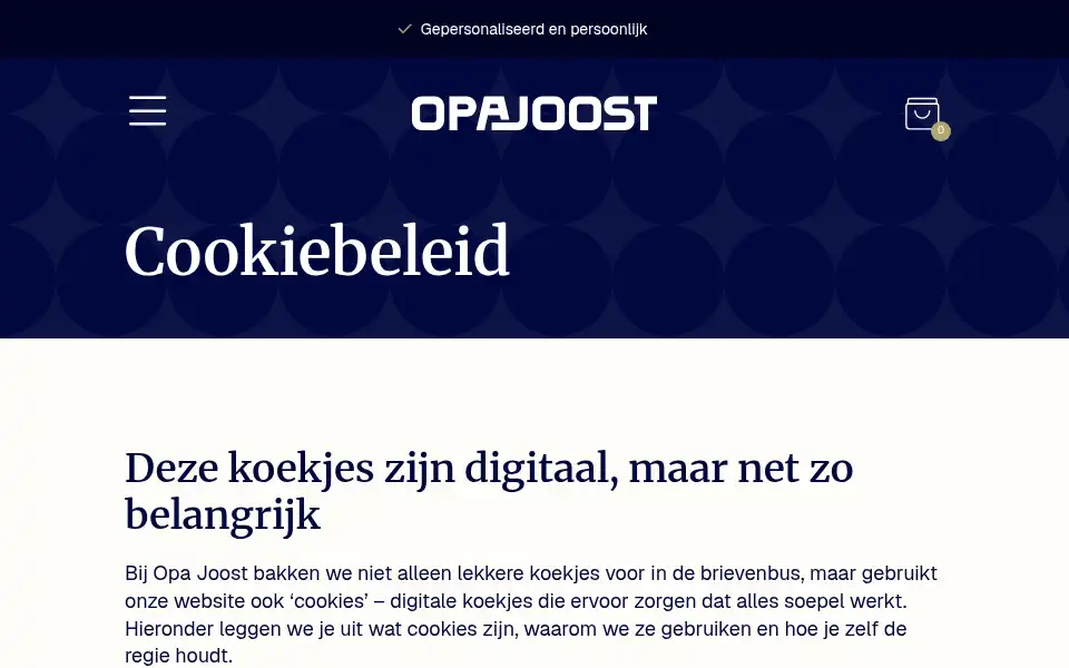 Screenshot of opajoost.nl