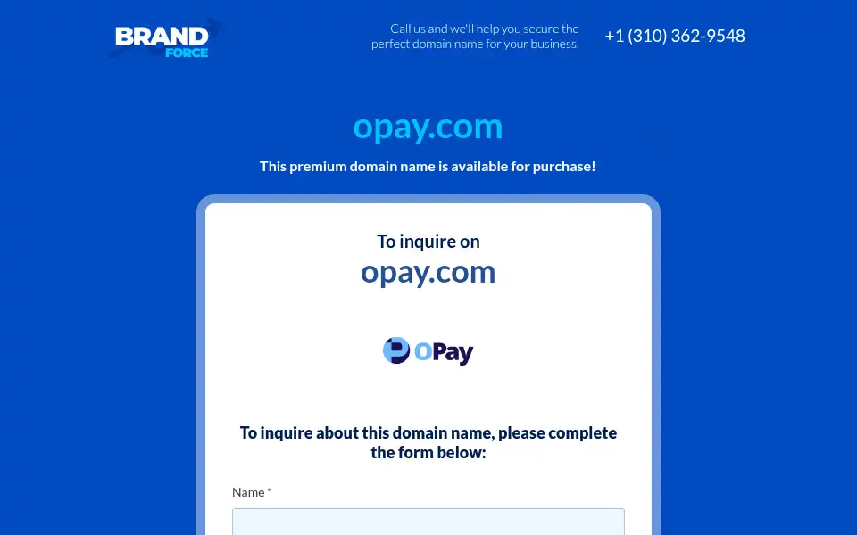 Screenshot of opay.com