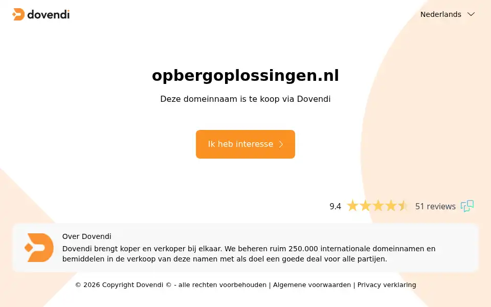 Screenshot of opbergoplossingen.nl