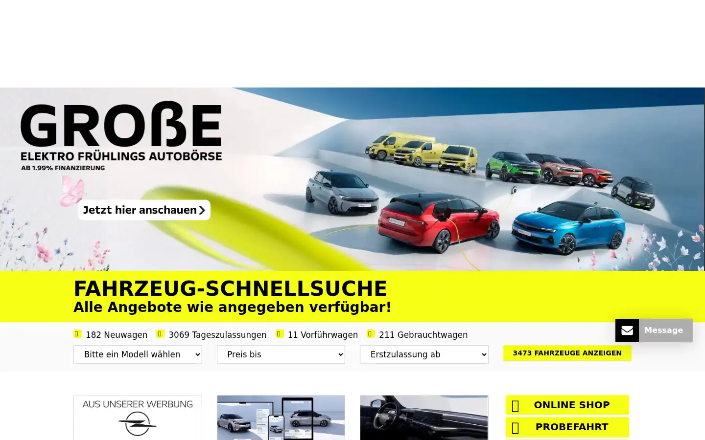 Screenshot of opel-amz.de