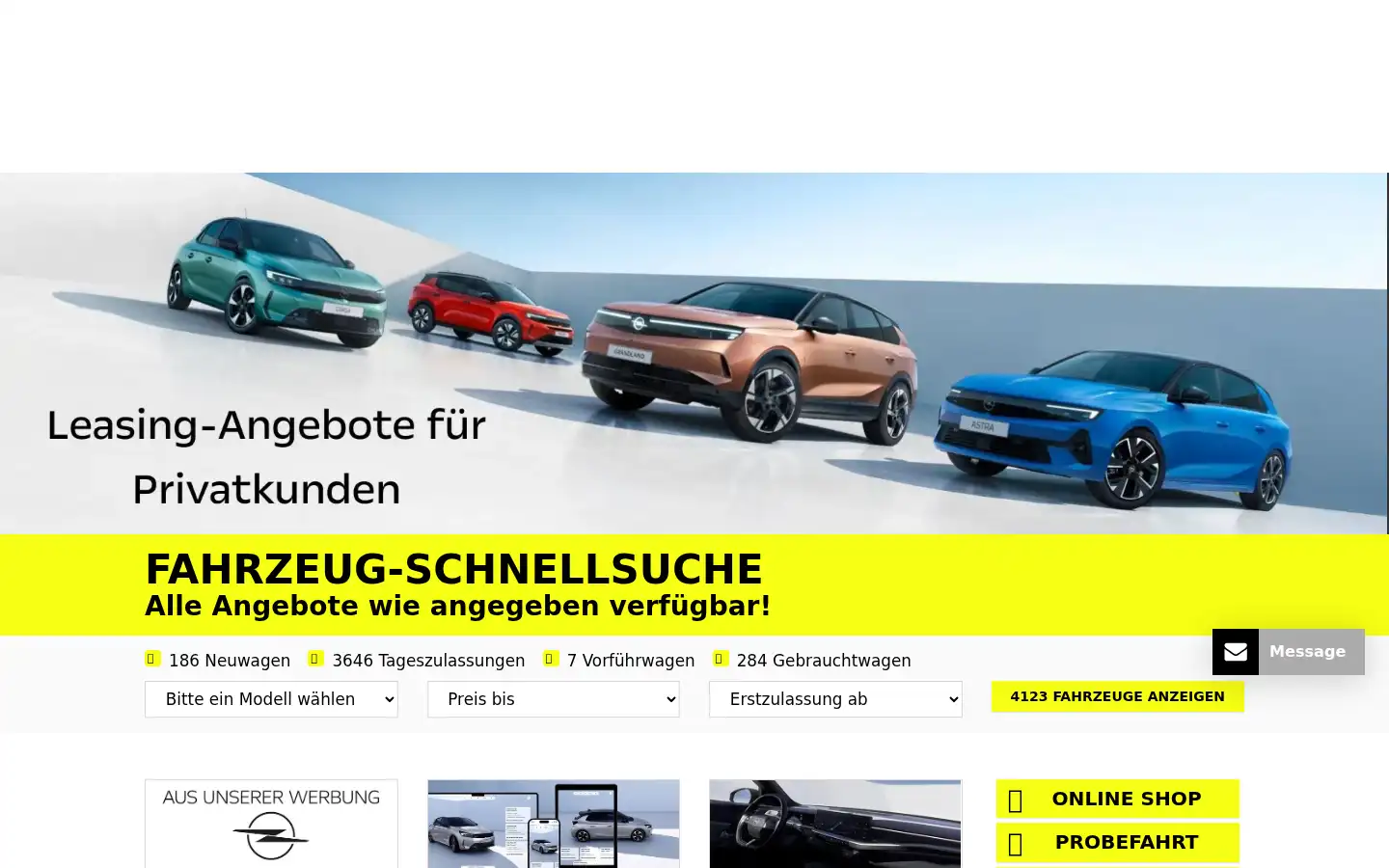 Screenshot of opel-chemnitz.de