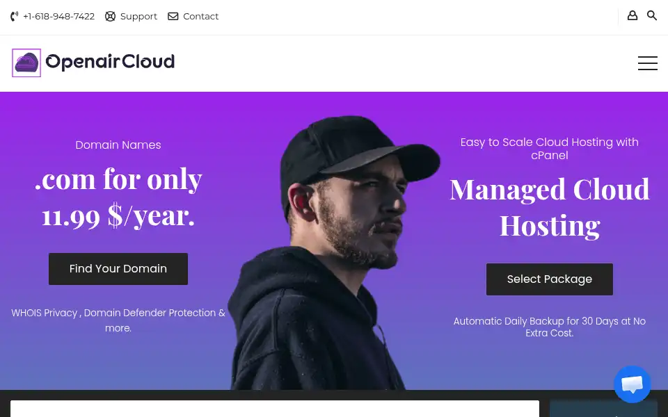 Screenshot of openaircloud.com