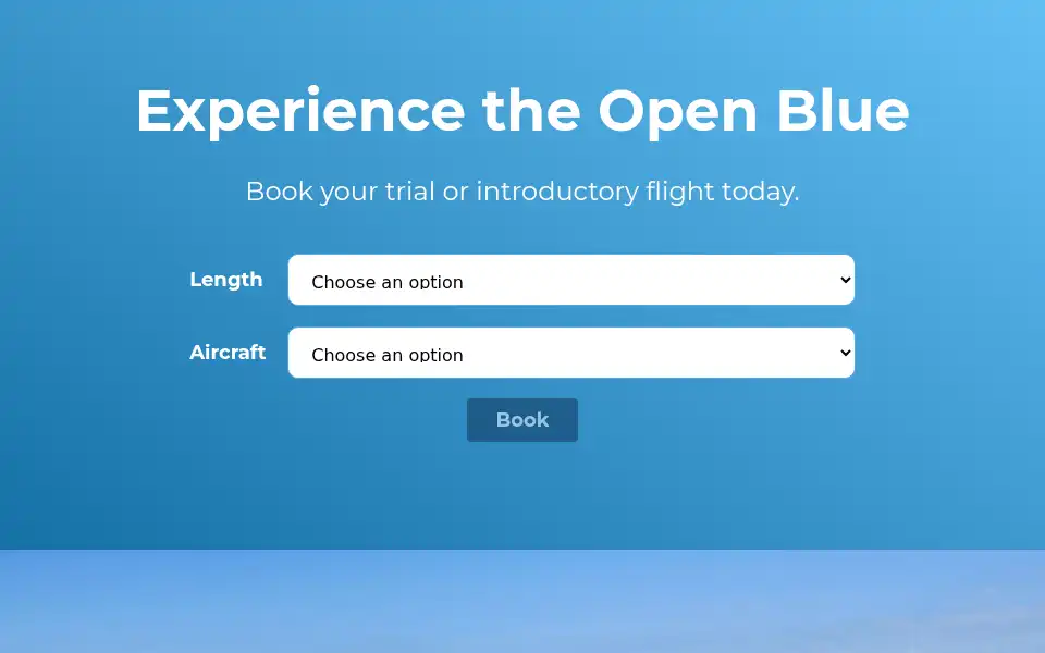 Screenshot of openblueflighttraining.co.uk