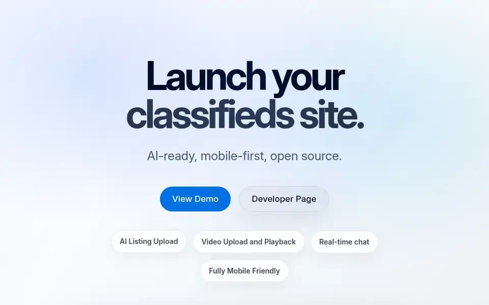 Screenshot of openclassify.com