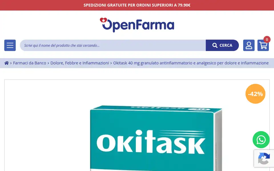 Screenshot of openfarma.it
