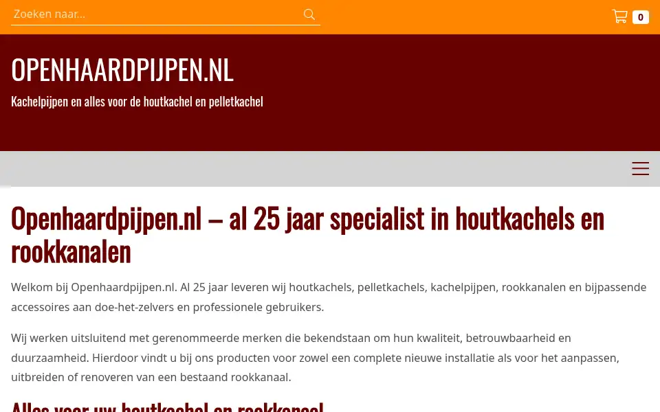 Screenshot of openhaardpijpen.nl