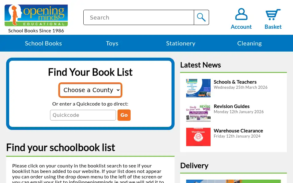 Screenshot of openingminds.ie