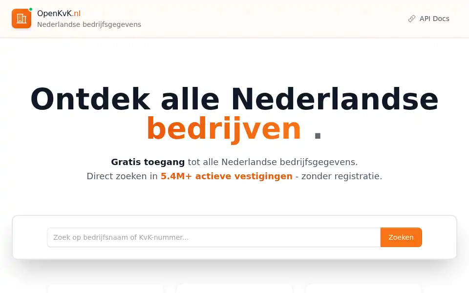 Screenshot of openkvk.nl
