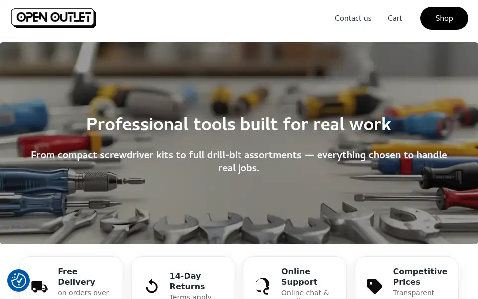 Screenshot of openoutlet.co.uk