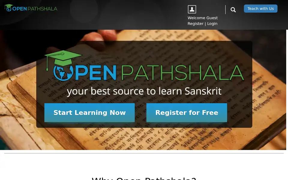 Screenshot of openpathshala.com