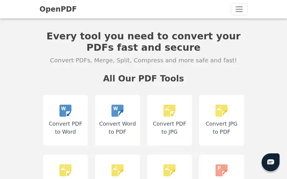 Screenshot of openpdf.com