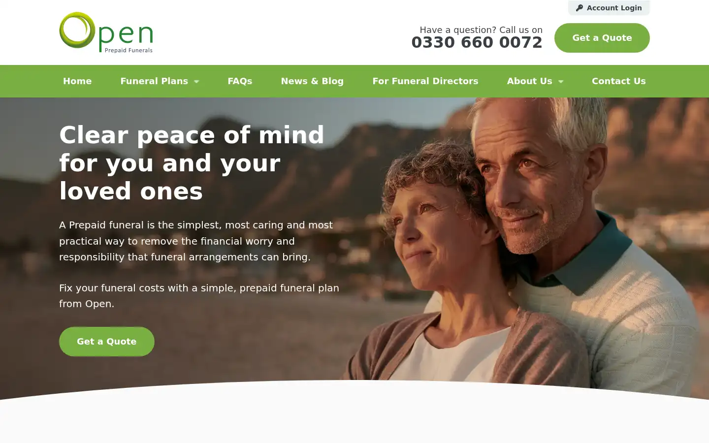 Screenshot of openprepaidfunerals.co.uk