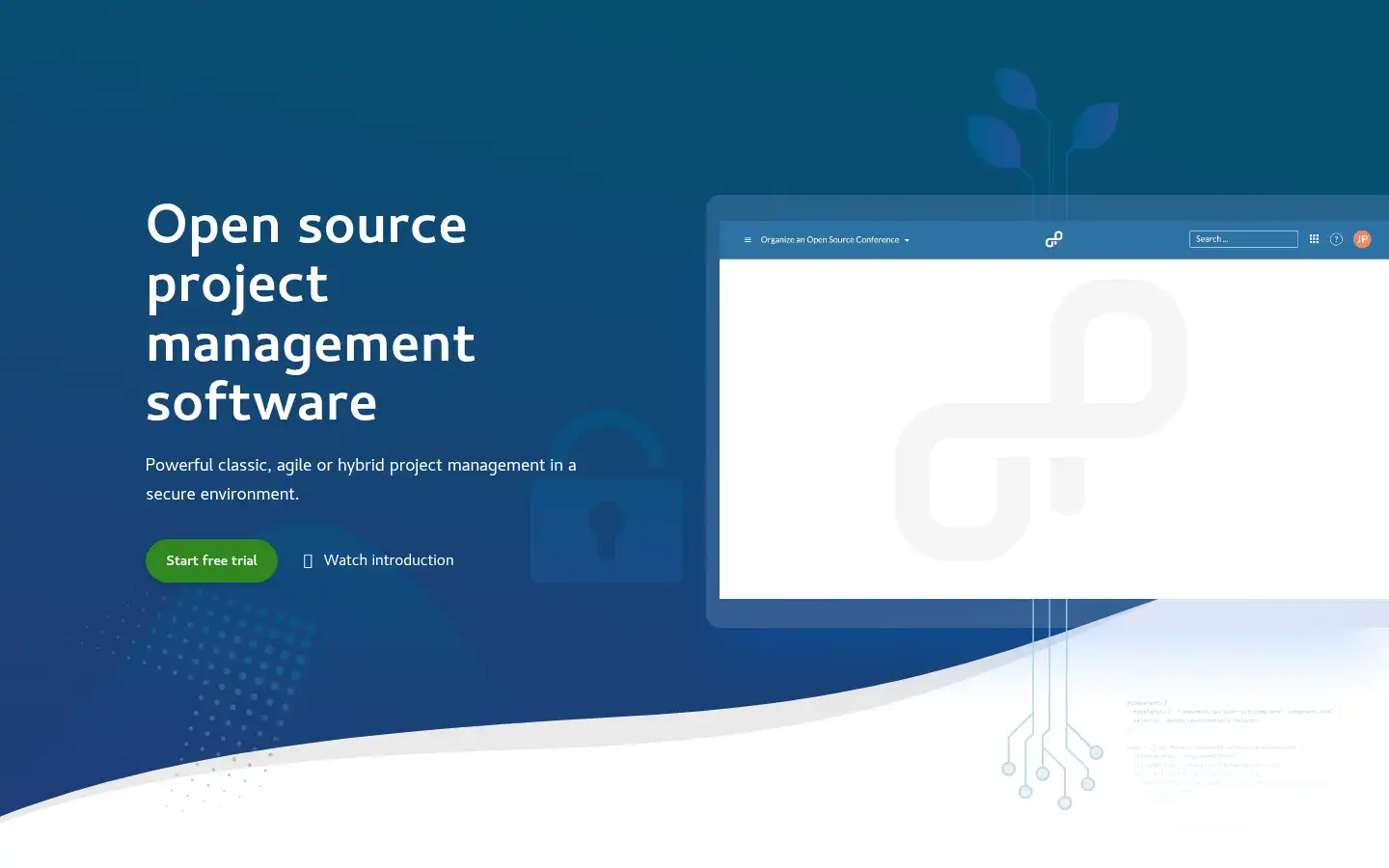 Screenshot of openproject.org