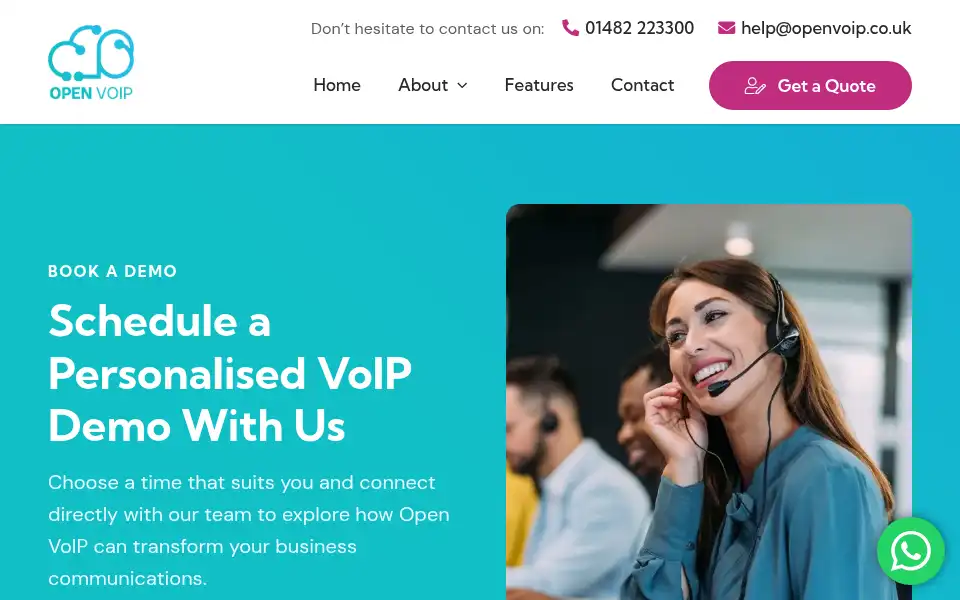 Screenshot of openvoip.co.uk