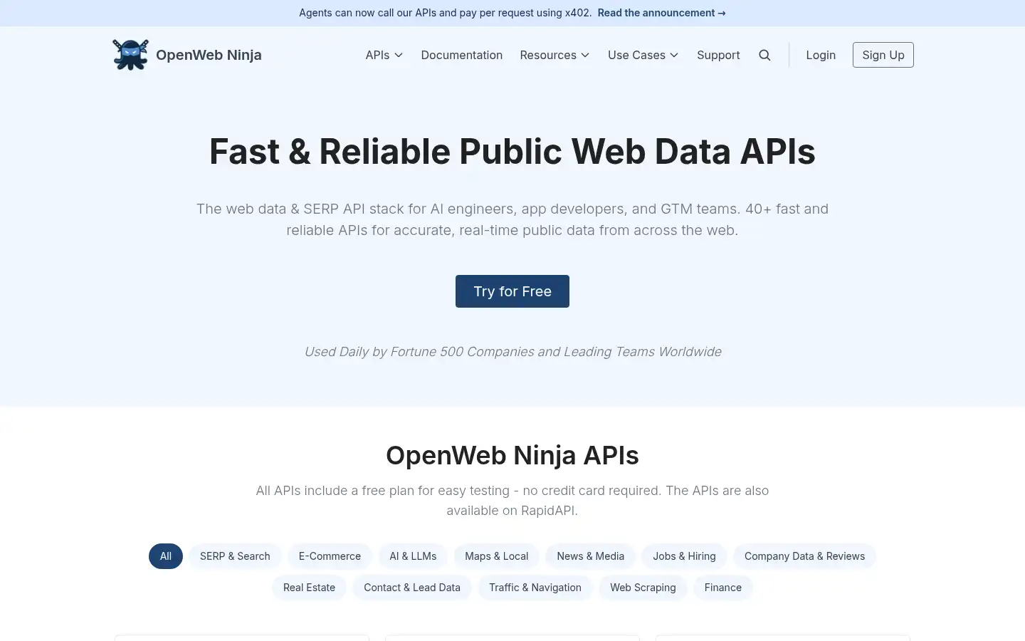 Screenshot of openwebninja.com