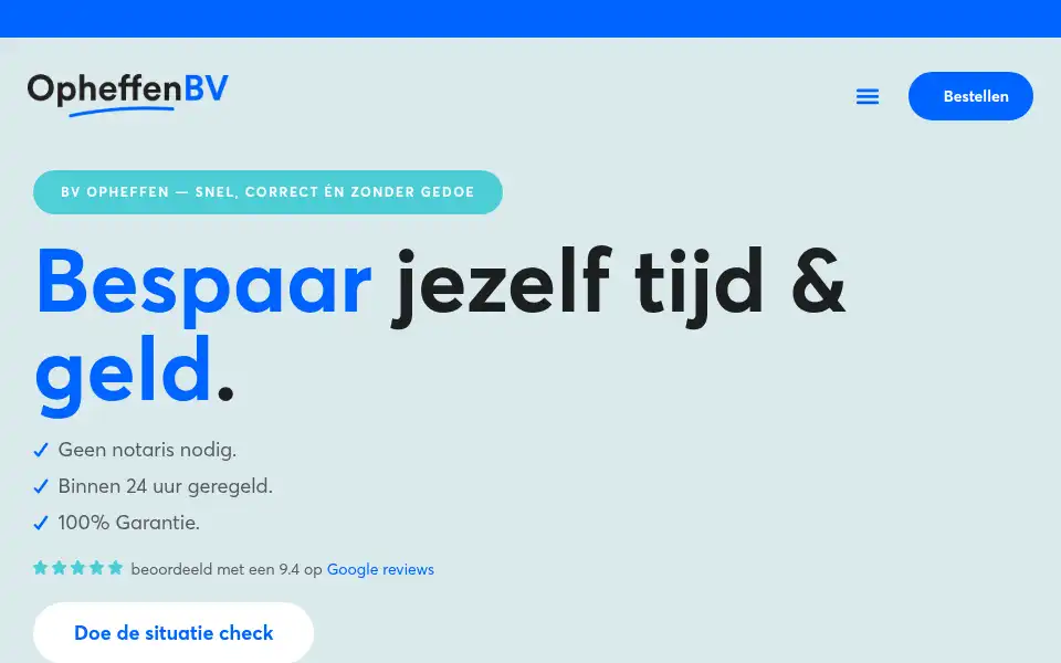 Screenshot of opheffen-bv.nl