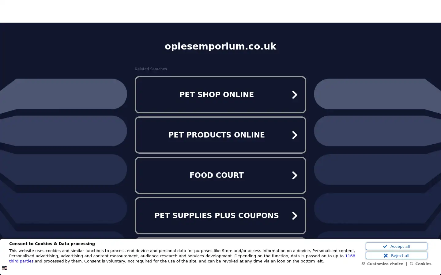 Screenshot of opiesemporium.co.uk