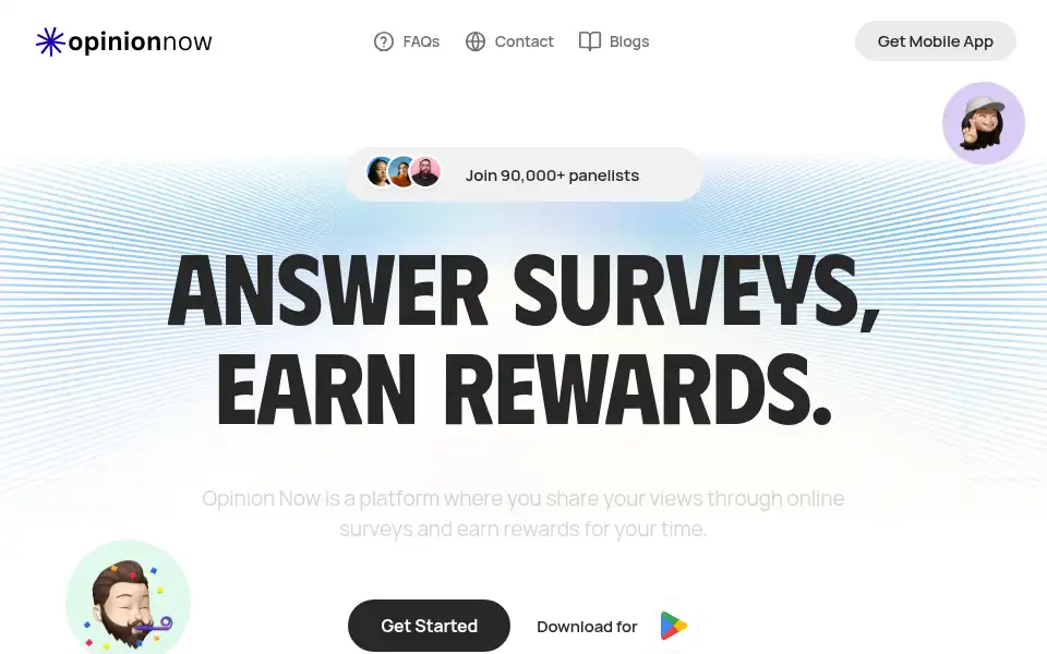 Screenshot of opinionnow.in