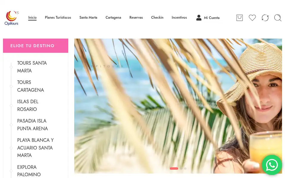 Screenshot of opitours.com