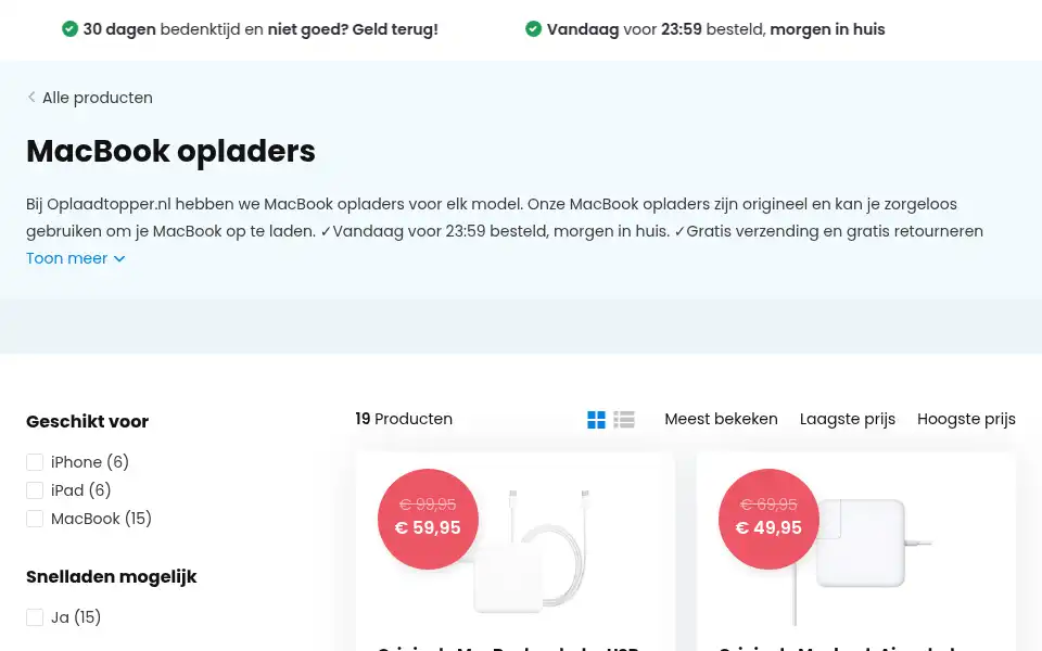 Screenshot of oplaadtopper.nl
