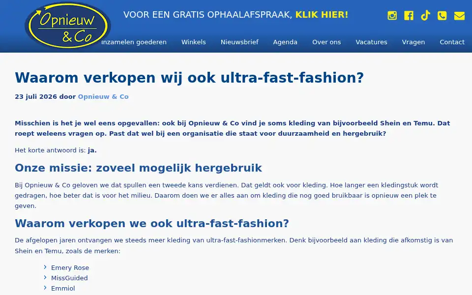 Screenshot of opnieuwenco.nl