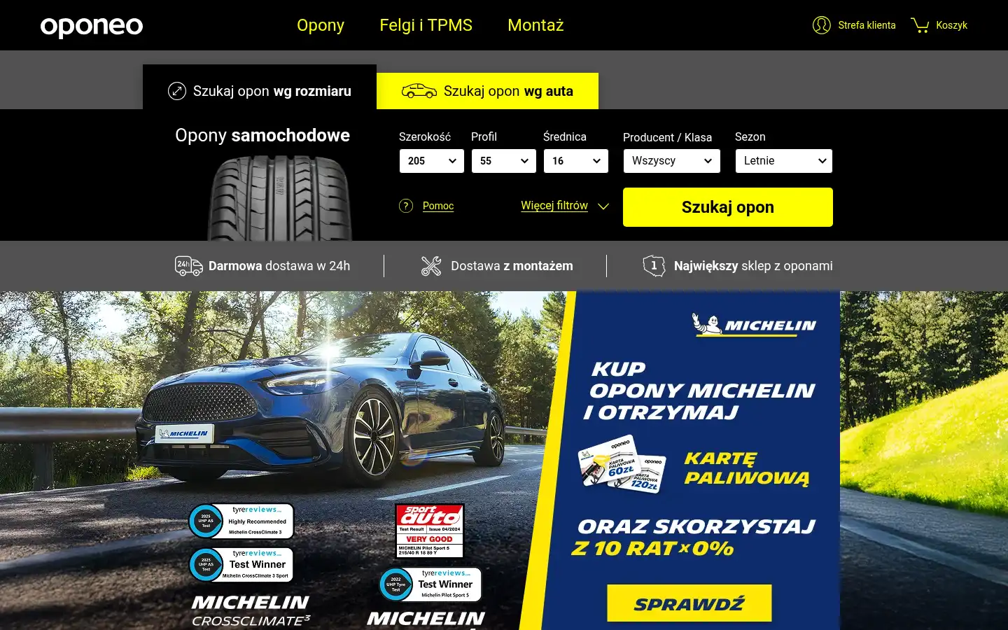 Screenshot of oponeo.pl