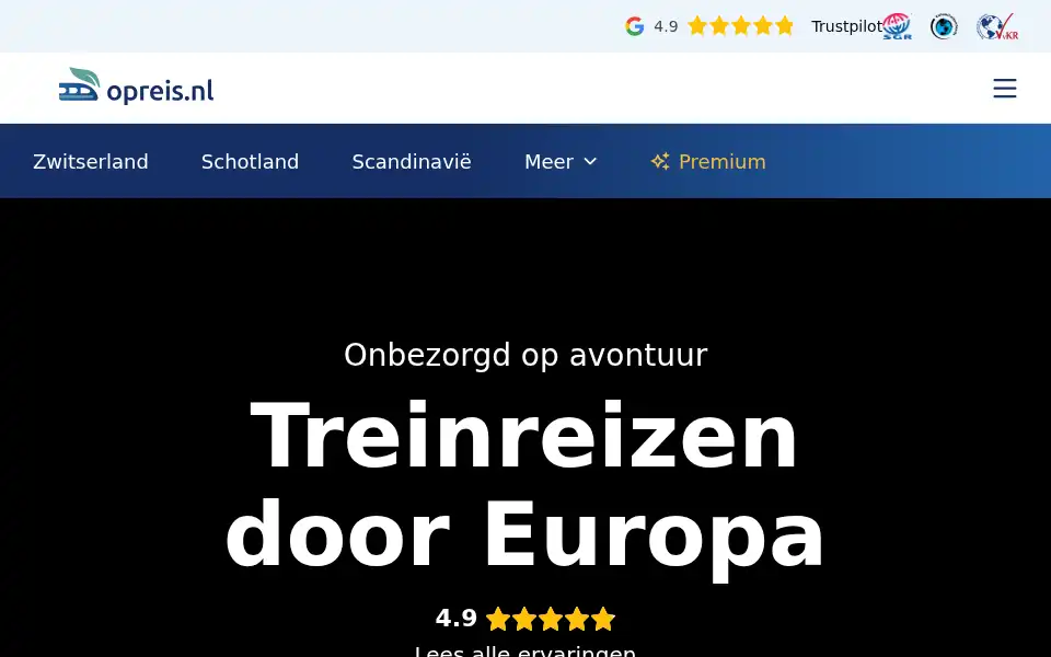 Screenshot of opreis.nl