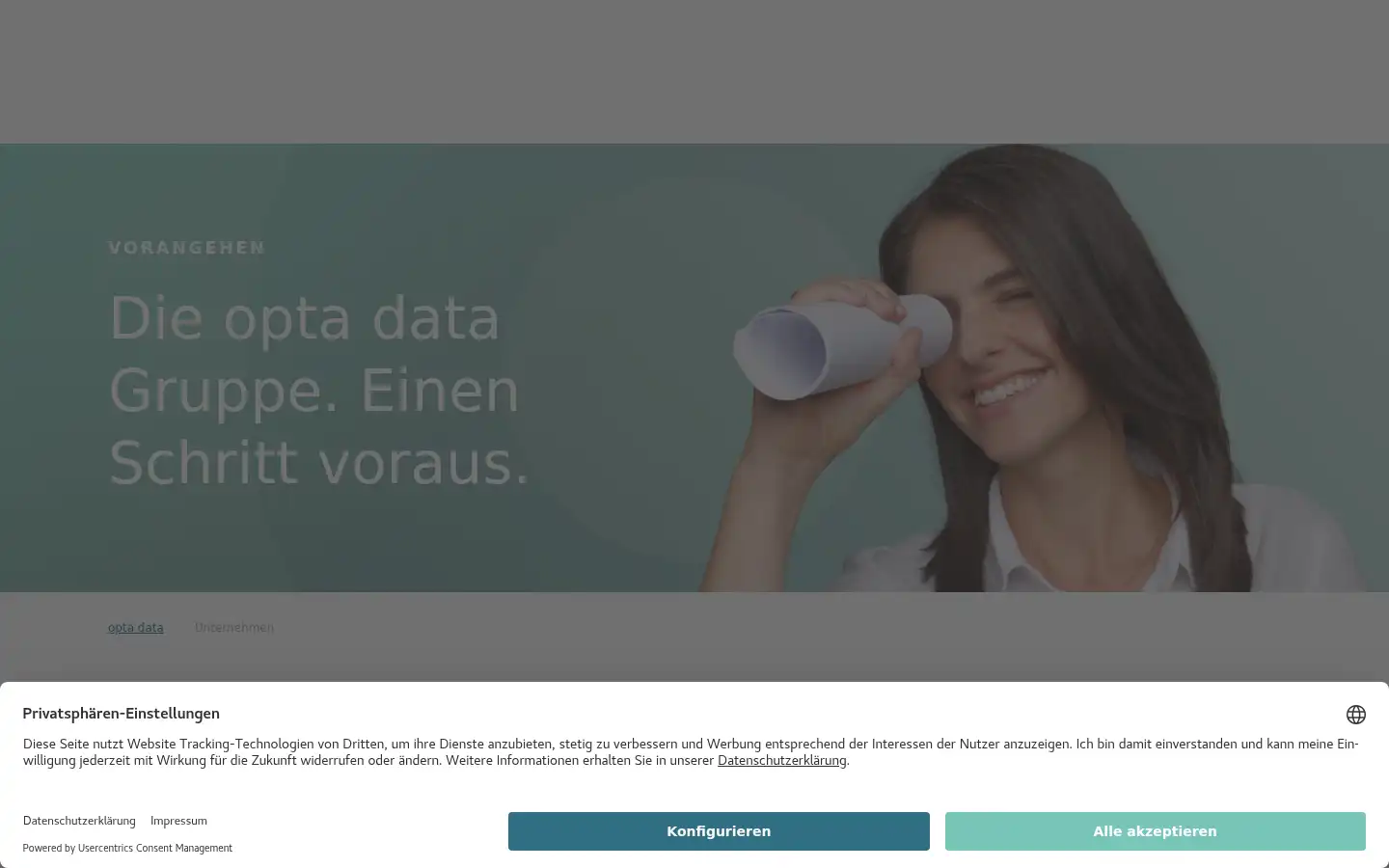 Screenshot of optadata-gruppe.de