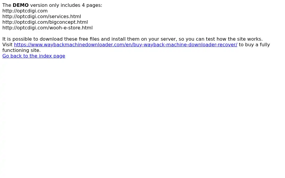 Screenshot of optcdigi.com