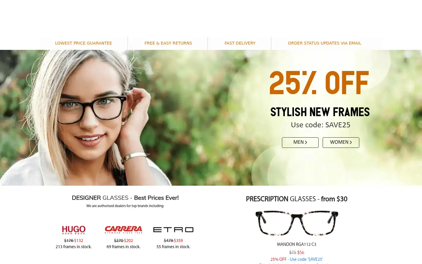 Screenshot of optically.ca