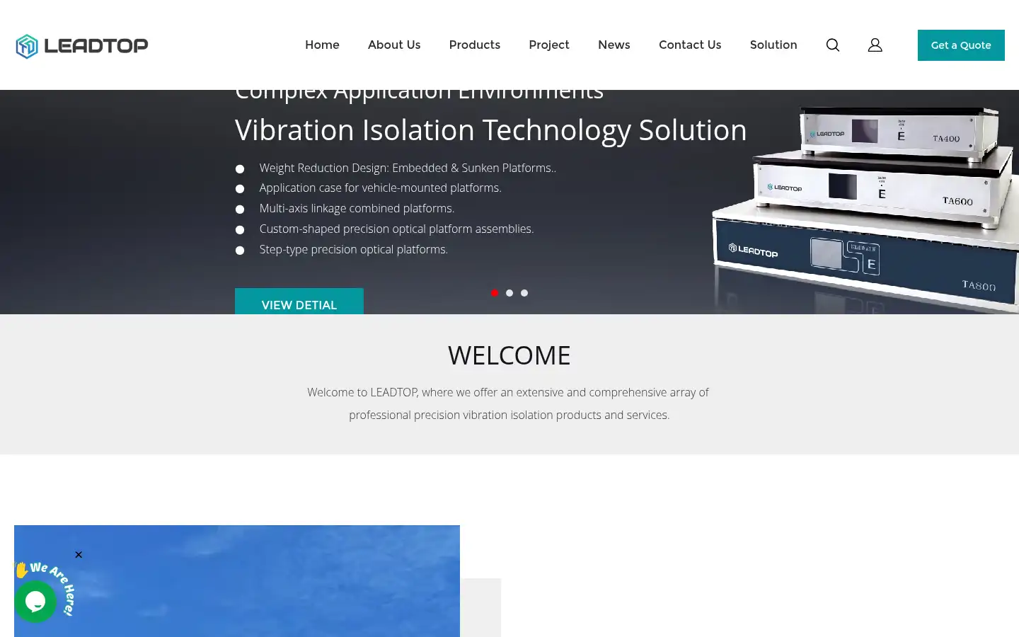 Screenshot of opticaltable.com