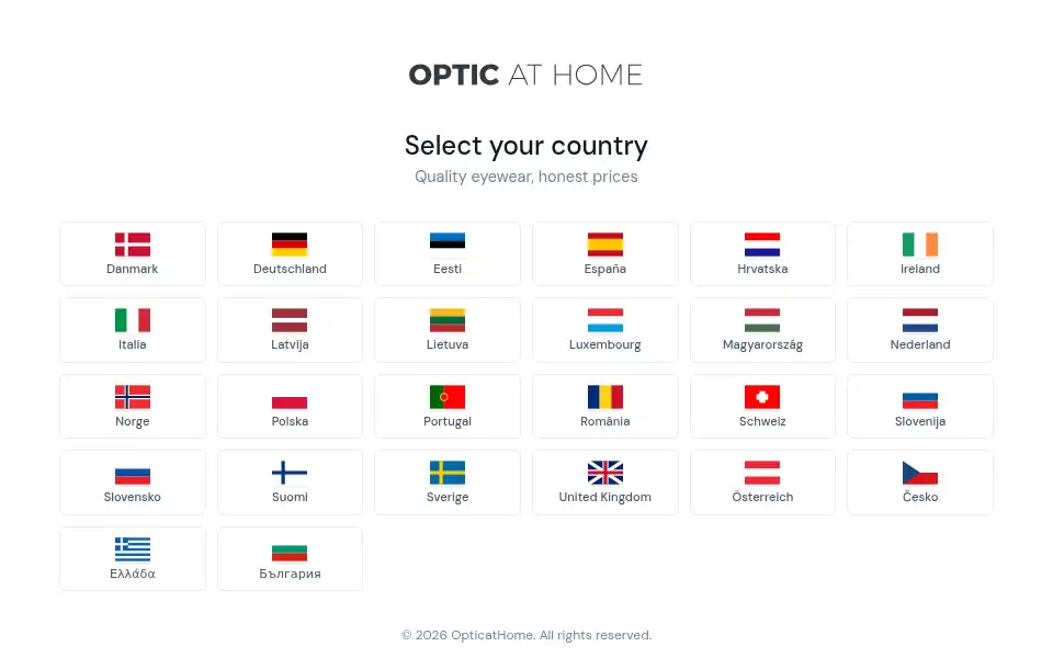 Screenshot of opticathome.com