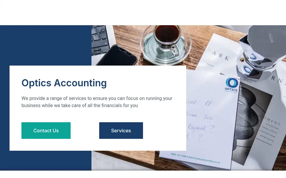 Screenshot of opticsaccounting.co.uk