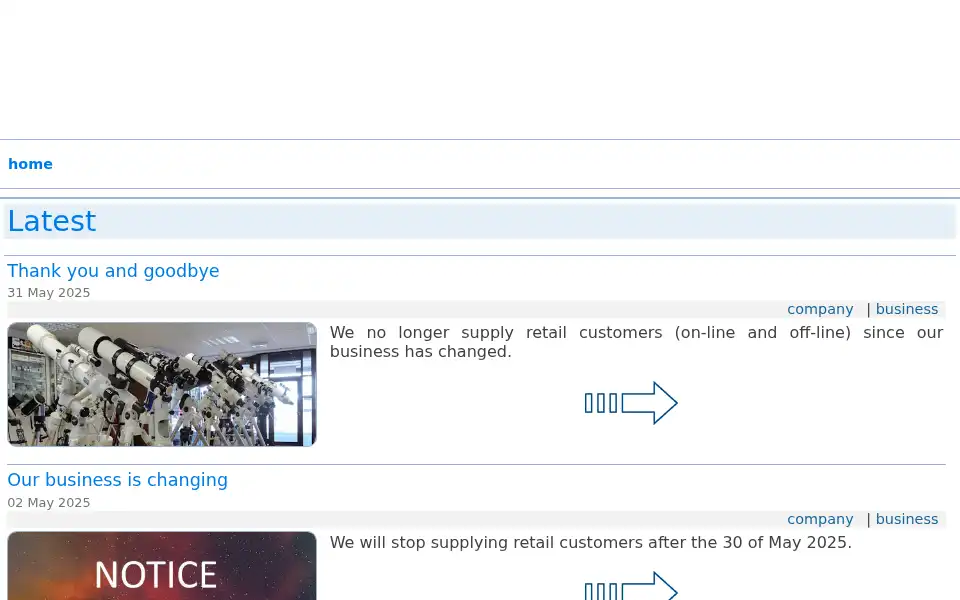 Screenshot of opticstar.com