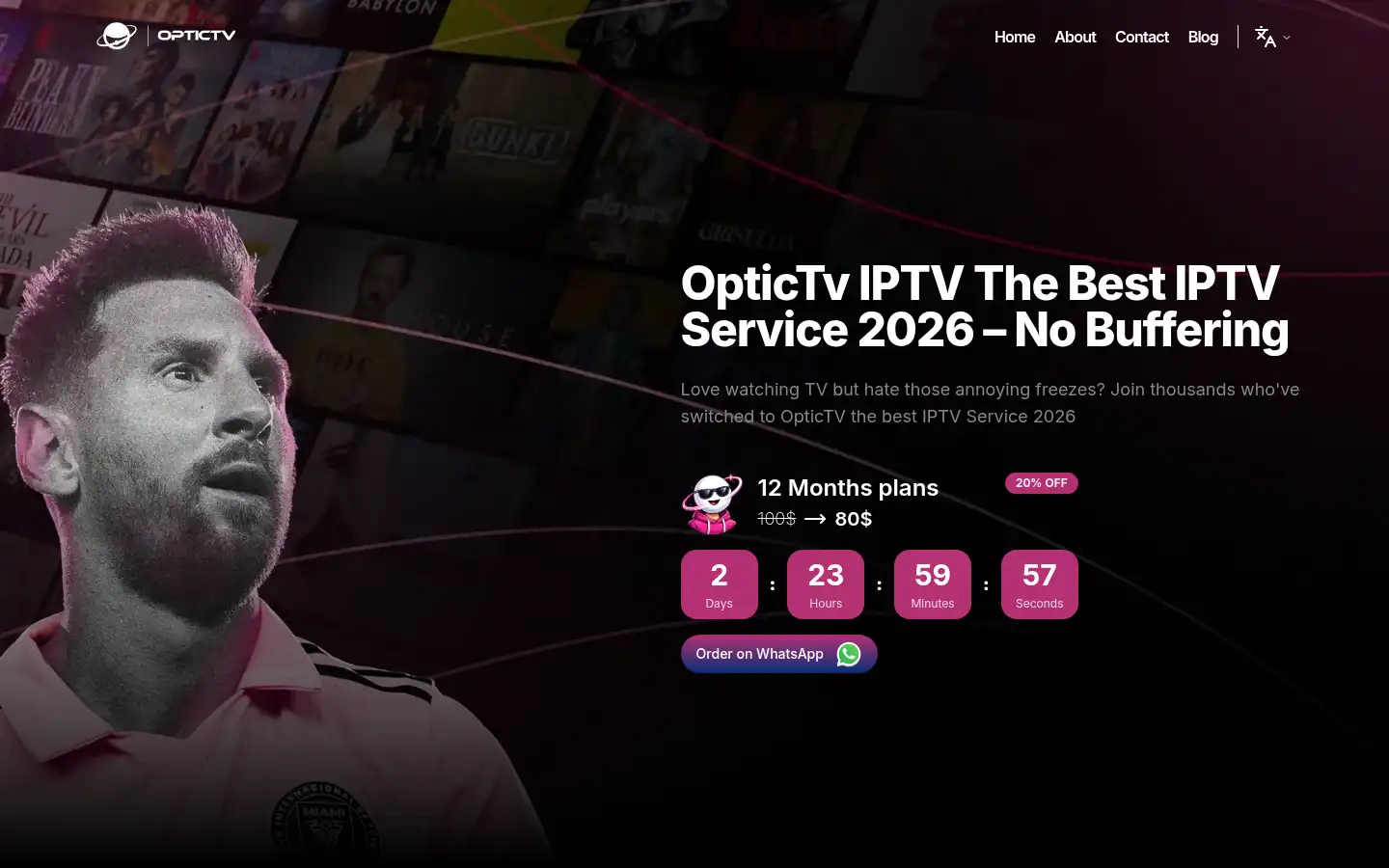 Screenshot of optictv.online