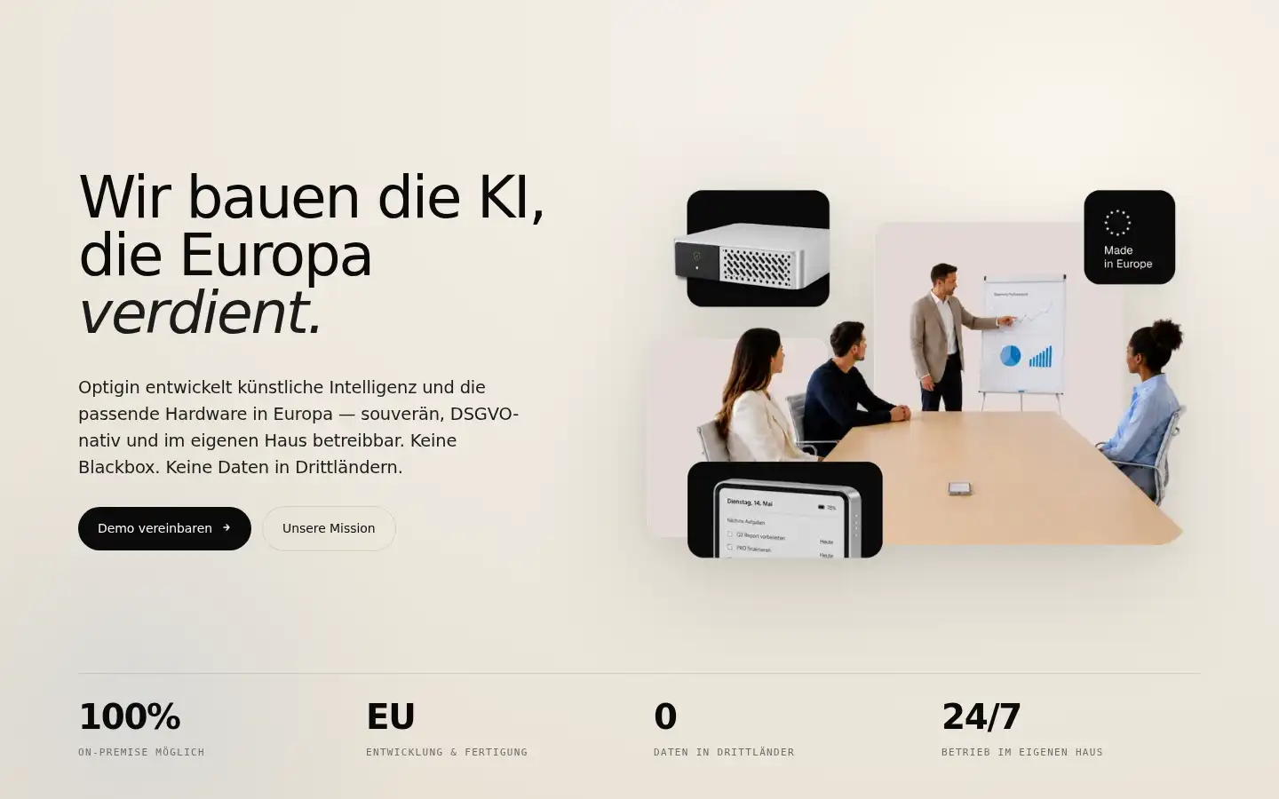 Screenshot of optigin.ai