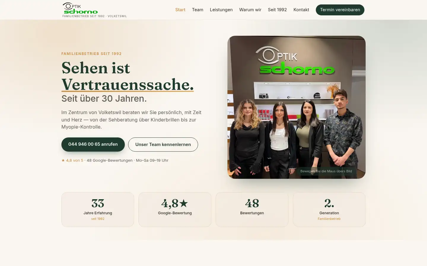 Screenshot of optik-schorno.ch