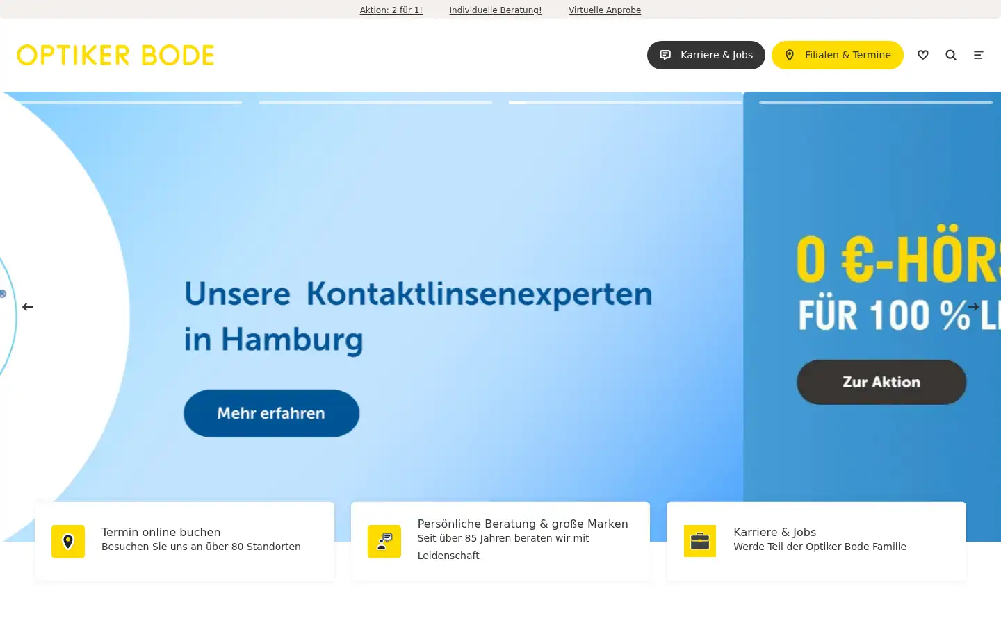 Screenshot of optiker-bode.de