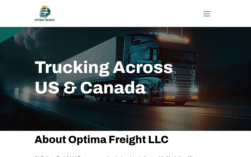 Screenshot of optimafreight.us
