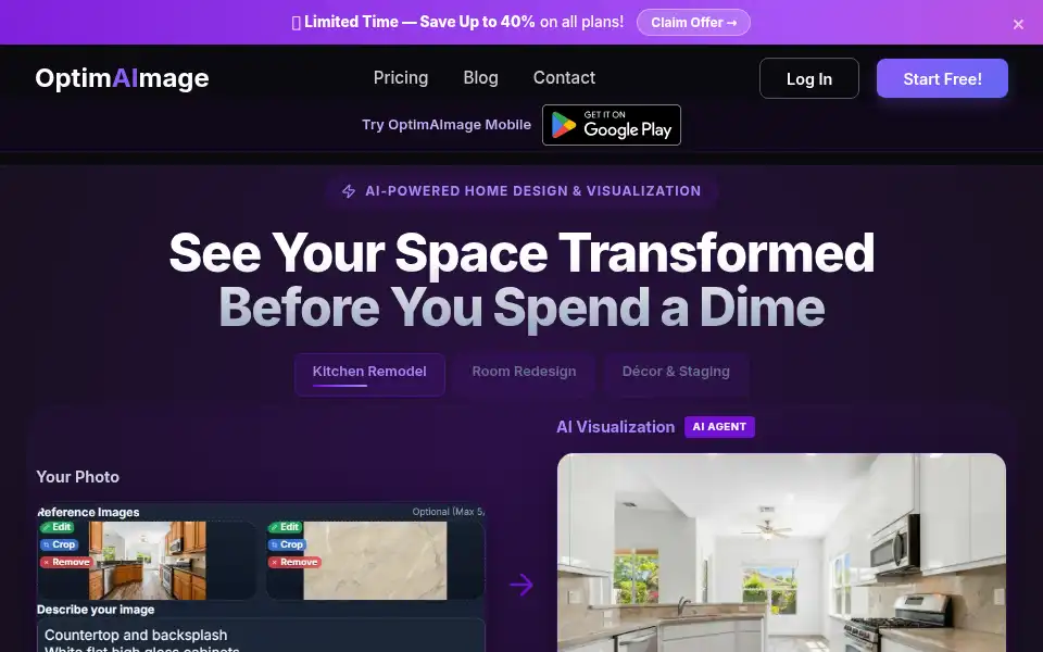 Screenshot of optimaimage.com