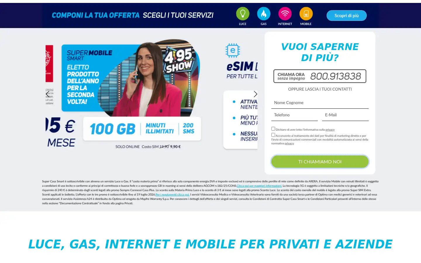 Screenshot of optimaitalia.com