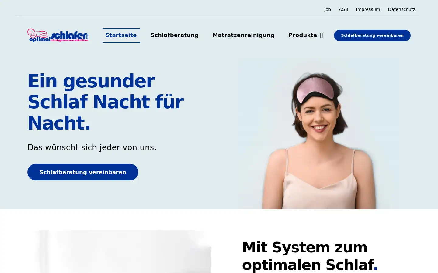 Screenshot of optimal-schlafen.com