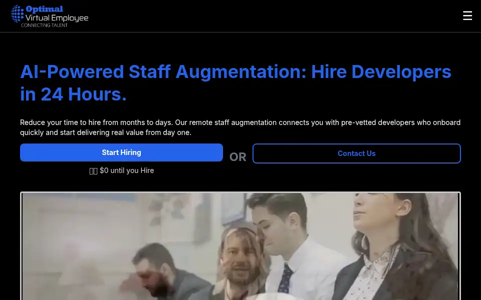 Screenshot of optimalvirtualemployee.com